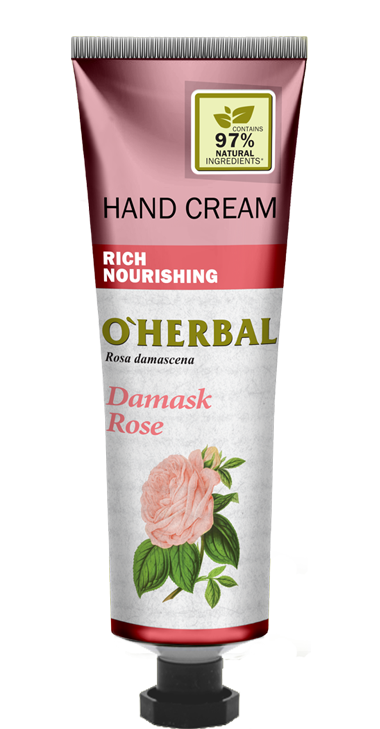 Крем для рук з дамаською трояндою OHerbal Rich Nourishing Hand Cream Damask Rose 30 мл