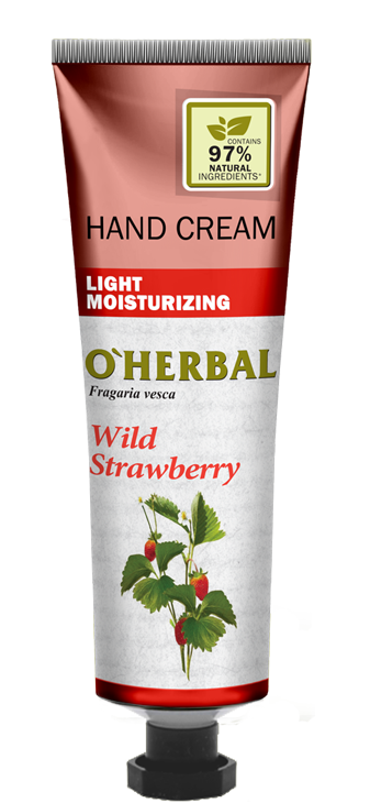 Крем для рук із суницею OHerbal Light Moisturizing Hand Cream Wild Strawberry 30 мл
