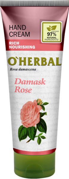Крем для рук з дамаською трояндою OHerbal Rich Nourishing Hand Cream Damask Rose 75 мл