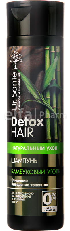 Шампунь для волосся Бамбукове вугілля Dr.Sante Detox Hair Shampoo 250 мл