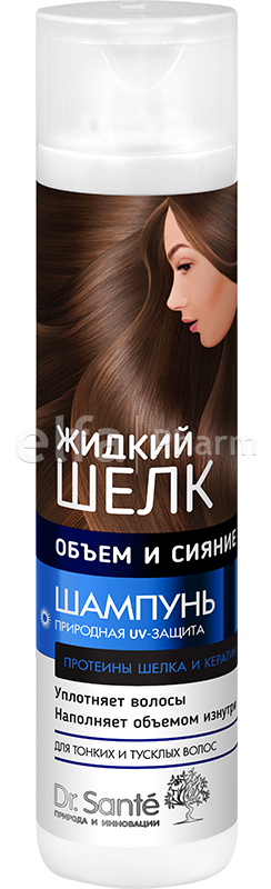 Шампунь Обсяг та сяйво Dr.Sante Liquid Silk Shampoo Volume and Radiance 400 мл