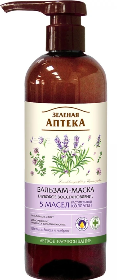 Бальзам-маска Глибоке відновлення Зелена аптека Deep Recovery Balm Mask 500 мл