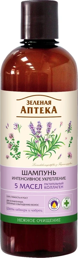Шампунь Інтенсивне зміцнення Зелена аптека Intensive Strengthening Shampoo 500 мл
