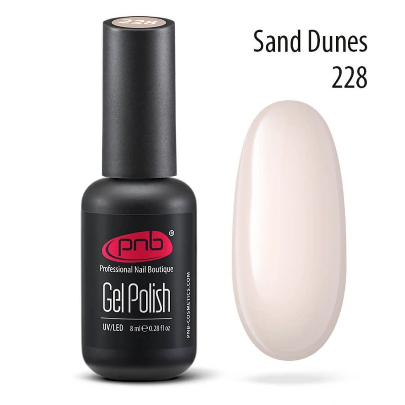 Гель-лак PNB №228 Sand Dunes слонова кістка, емаль 8 мл