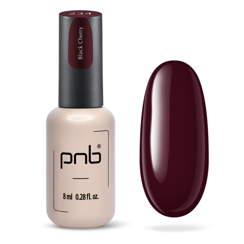 Гель-лак PNB №234 Black Cherry гнила вишня, емаль 8 мл