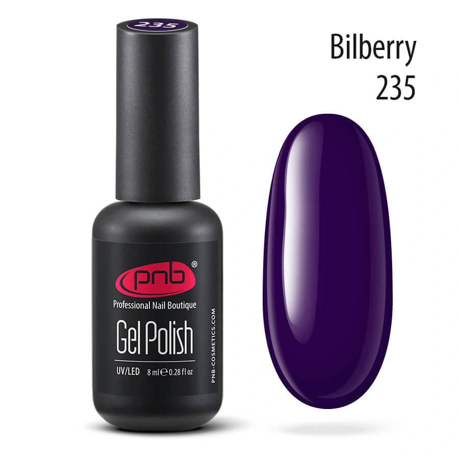 Гель-лак PNB №235 Bilberry ультрамарин, емаль 8 мл