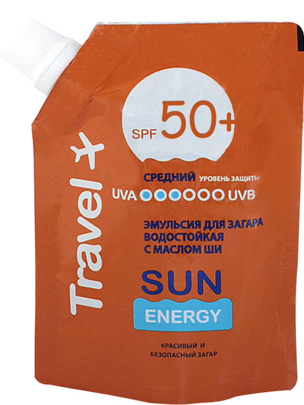 Емульсія для засмаги SPF 50+ Sun Energy Travel Tanning Emulsion Doy-Pak SPF 50+ дой-пак 90 мл