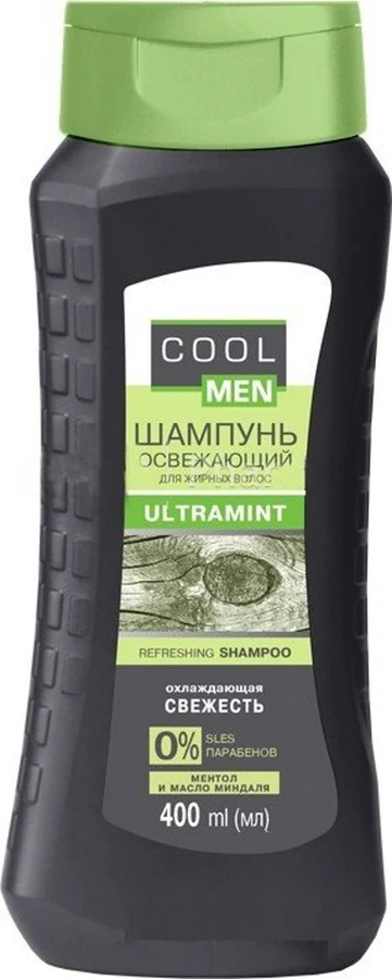 Шампунь освіжаючий з ментолом та олією мигдалю Cool men ULTRAMINT Refreshing Shampoo Menthol and Almond Oil 400 мл