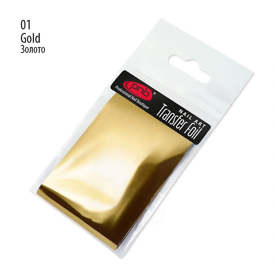 Фольга для лиття PNB 01 Золото PNB Nail Art Transfer Foil 01 Gold