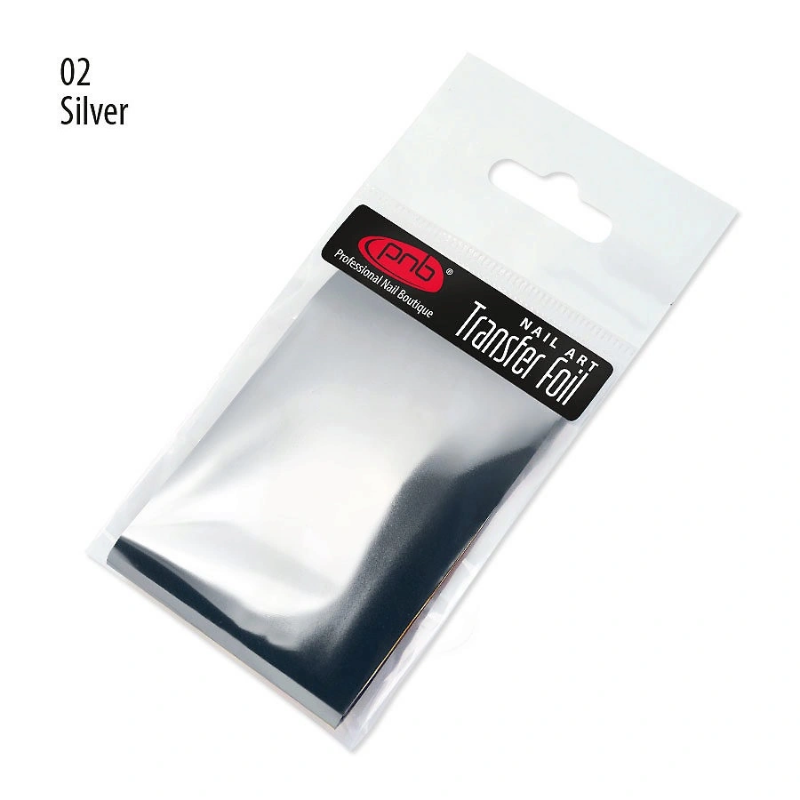 Фольга для лиття PNB 02 Срібло PNB Nail Art Transfer Foil 02 Silver
