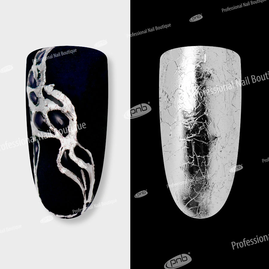 Фольга для лиття PNB 02 Срібло PNB Nail Art Transfer Foil 02 Silver