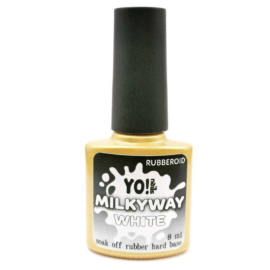 Базове покриття Рубіроїд Yo!Nails RubberOid Milkyway WHITE Soak Off Hard Base 8 мл