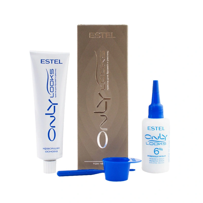 Фарба для брів та вій Estel Professional Eyebrow and Eyelash Color ONLY Looks 602 Brown коричневий 50 мл