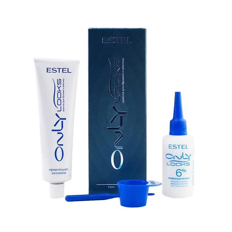 Фарба для брів та вій Estel Professional Eyebrow and Eyelash Color ONLY Looks 603 Blue-Black синьо-чорний 50 мл