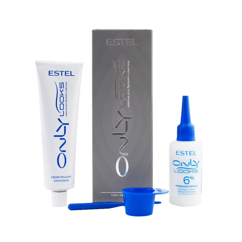 Фарба для брів та вій Estel Professional Eyebrow and Eyelash Color ONLY Looks 604 Graphite графіт 50 мл