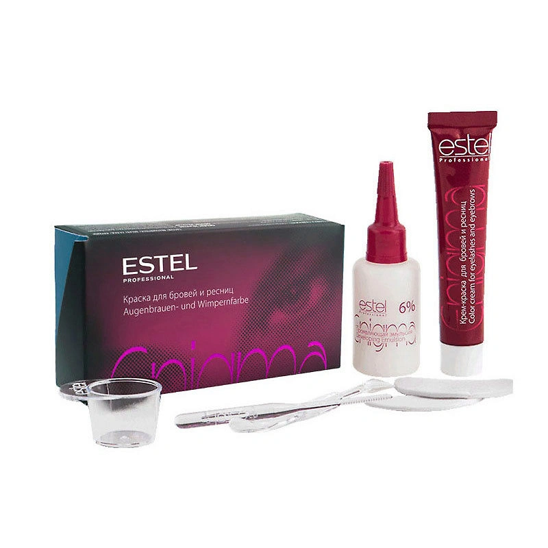 Фарба для брів та вій Estel Professional Eyebrow and Eyelash Color Enigma EN/2 синьо-чорний