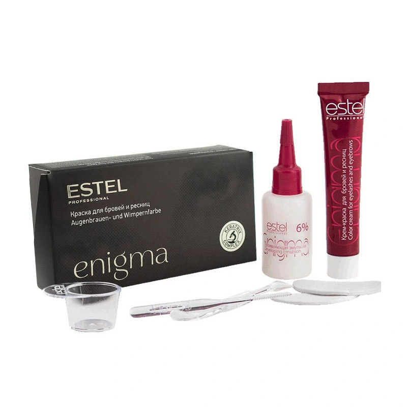 Фарба для брів та вій Estel Professional Eyebrow and Eyelash Color Enigma EN/3 Graphite графіт