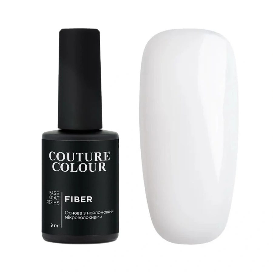 Зміцнююча база з нейлоновими мікроволокнами Couture Colour Revital Fiber Base 01 Clear Milk прозоро-молочний 9 мл