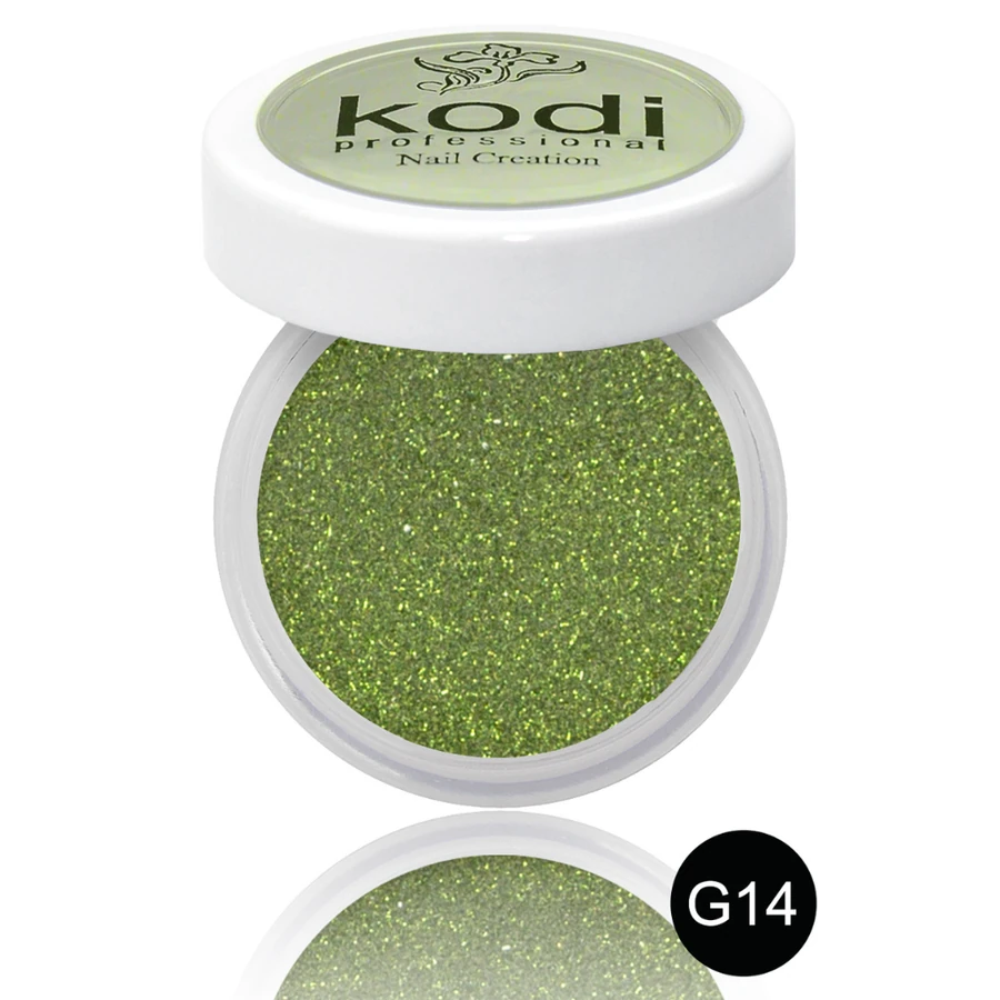 Кольоровий акрил Kodi Color Acrylic G14 зелений, з глітером 4,5 г