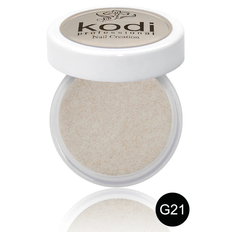 Кольоровий акрил Kodi Color Acrylic G21 бежевий, з золотим глітером 4,5 г