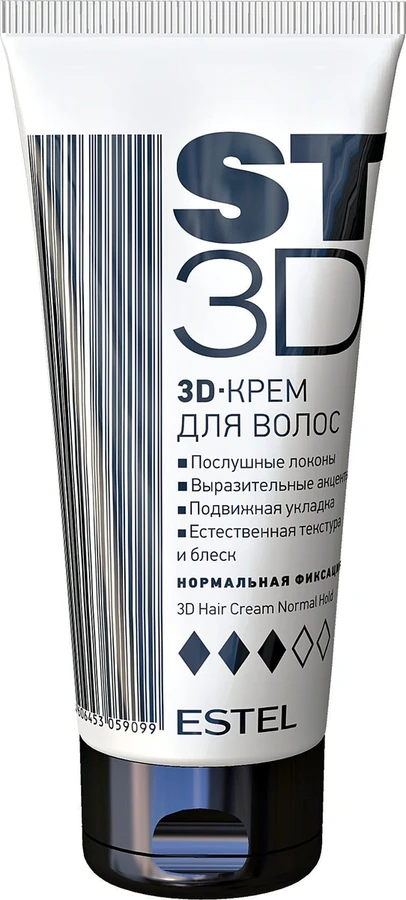 3D Крем для волосся Нормальна фіксація Estel Professional ST 3D Hair Cream Normal Hold 100 мл