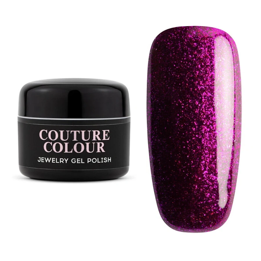 Гель-лак Couture Colour Gel Polish Jewelry J06 фіолетовий з рожевою мікрослюдою 5 г