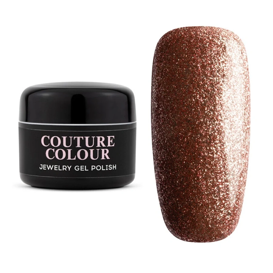 Гель-лак Couture Colour Gel Polish Jewelry J03 рожеве золото з мікрослюдою 5 г