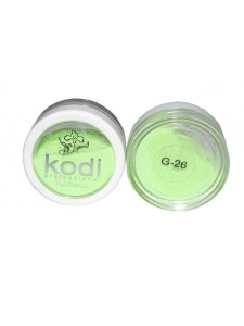 Кольоровий акрил Kodi Color Acrylic G26 салатовий, з глітером 4,5 г