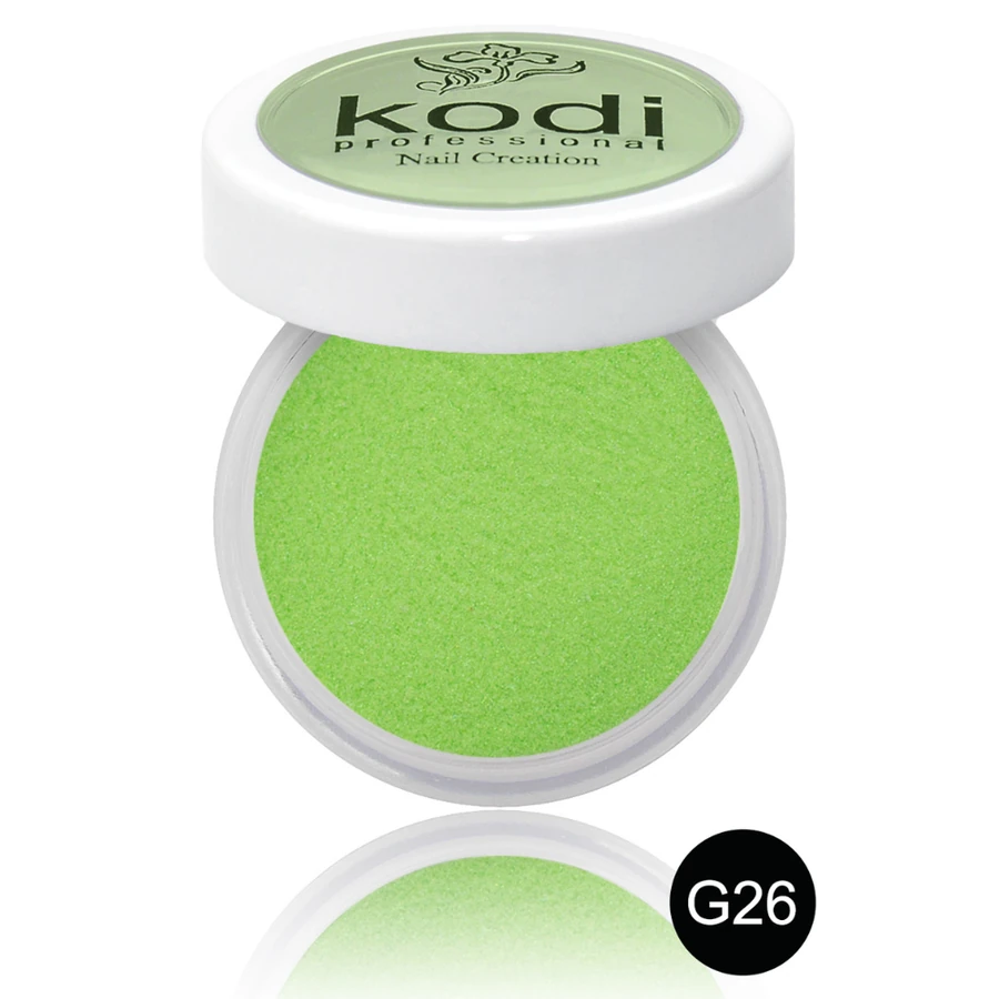 Кольоровий акрил Kodi Color Acrylic G26 салатовий, з глітером 4,5 г