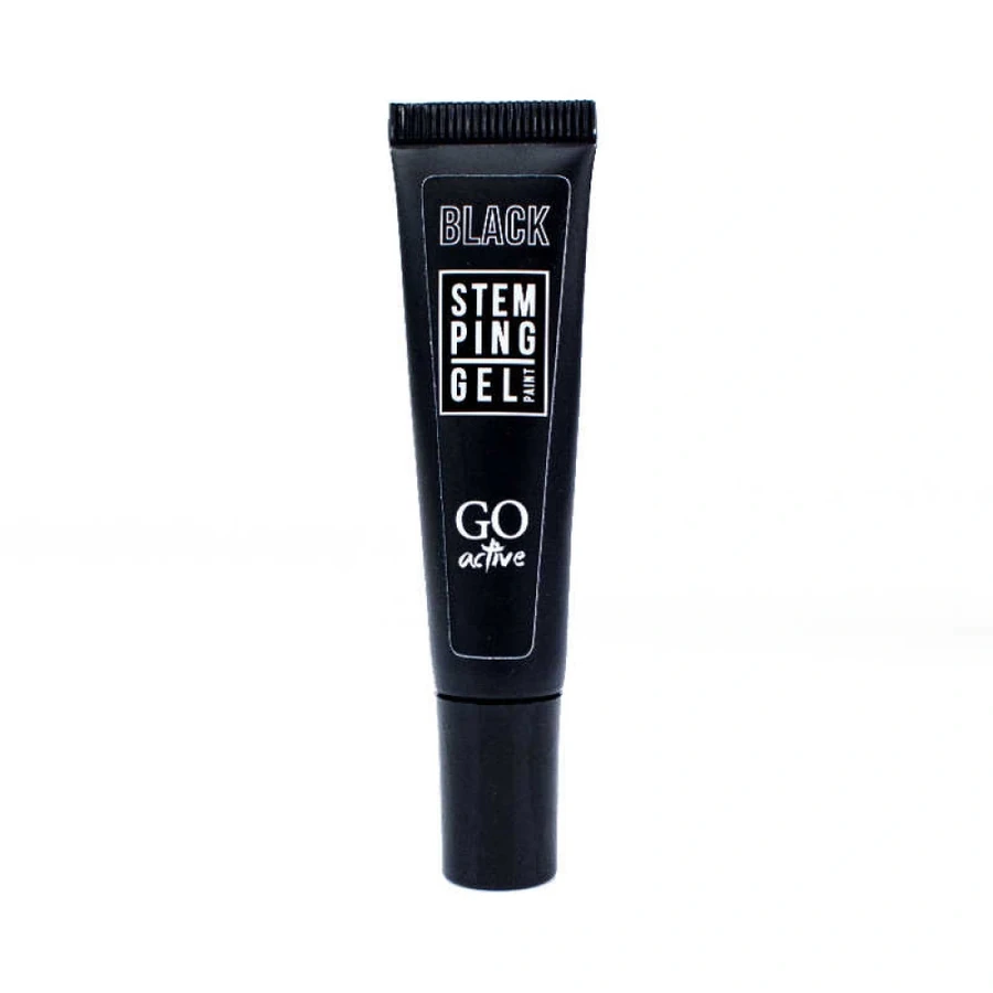 Гель-фарба для стемпінгу 2в1 GO Active Stamping Gel Black чорний 8 мл