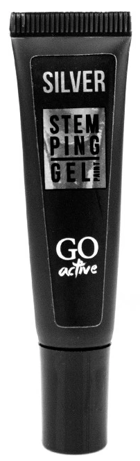 Гель-фарба для стемпінгу 2в1 GO Active Stamping Gel Silver срібло 8 мл