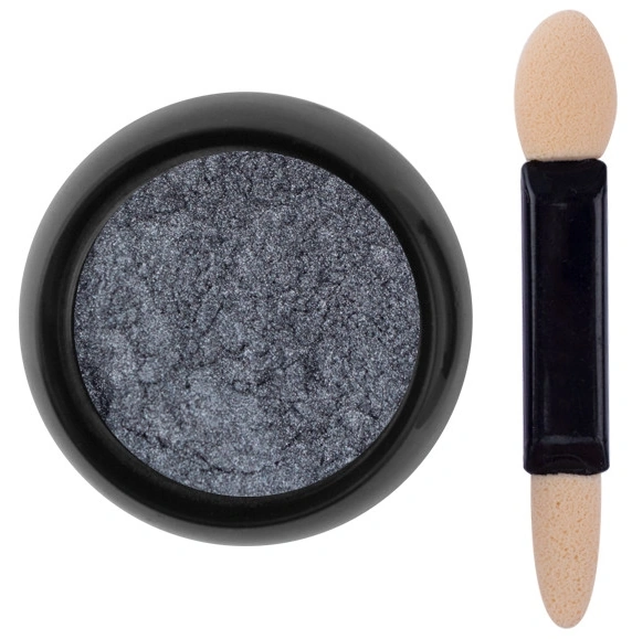 Дзеркальна пудра для втирання Couture Colour Mirror Powder 05 Silver Black чорне срібло 0,5г