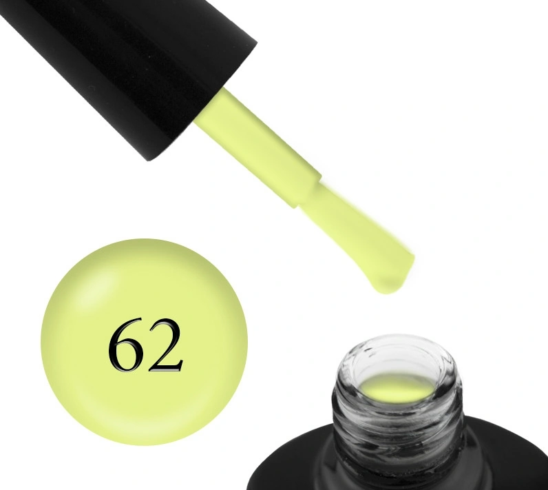 Гель-лак G.La color Gel Polish №62 жовтий, емаль 10 мл
