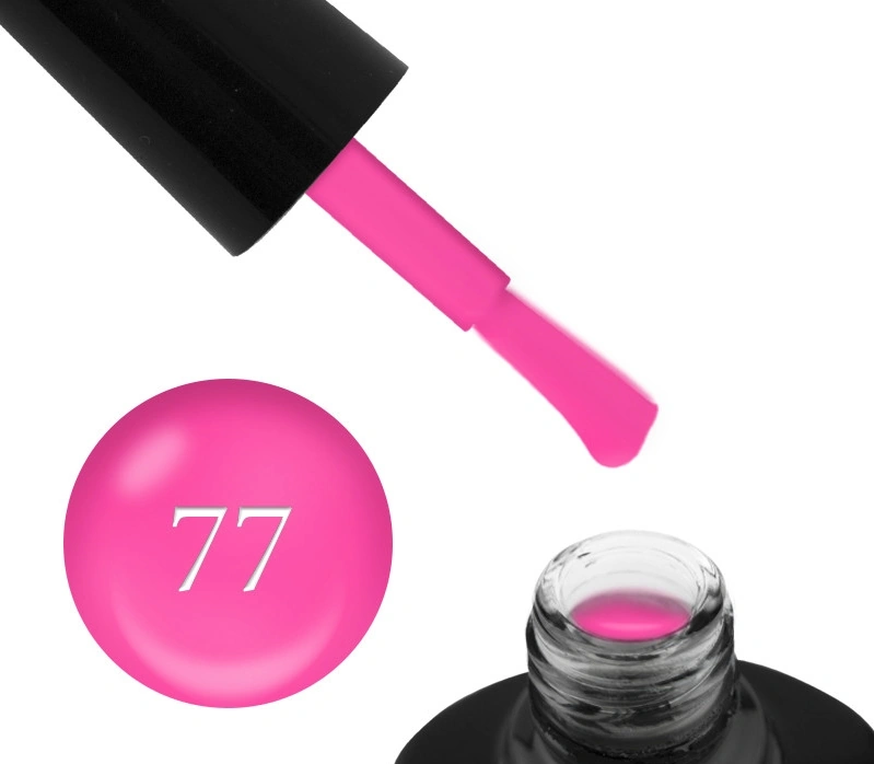 Гель-лак G.La color Gel Polish №77 яскраво-рожевий з флуоресцентним ефектом, емаль 10 мл
