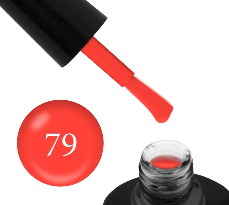 Гель-лак G.La color Gel Polish №79 неоновий кораловий з флуоресцентним ефектом, емаль 10 мл