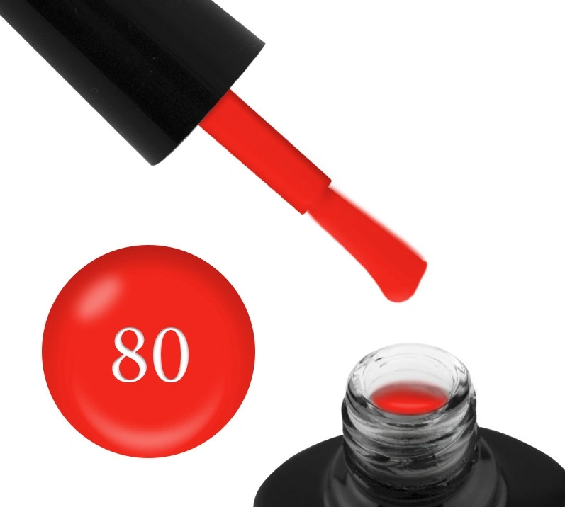 Гель-лак G.La color Gel Polish №80 темний кораловий з флуоресцентним ефектом, емаль 10 мл