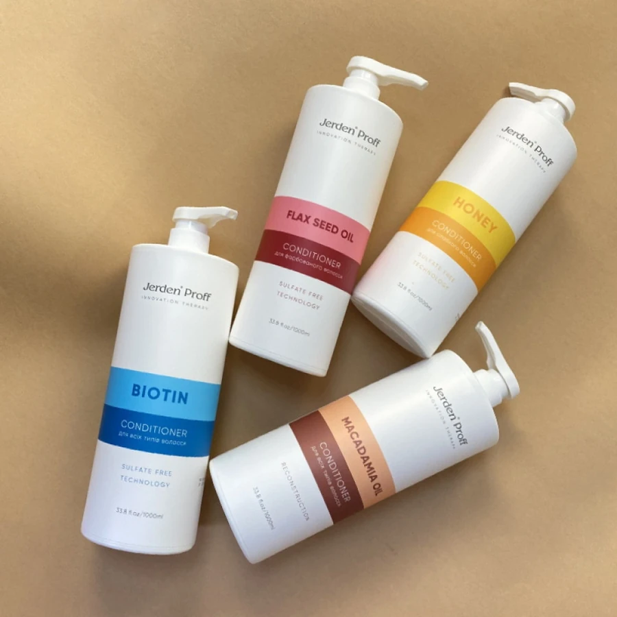 Безсульфатний кондиціонер для волосся Jerden-Proff Honey Conditioner Медовий з маточним молочком 1000 мл