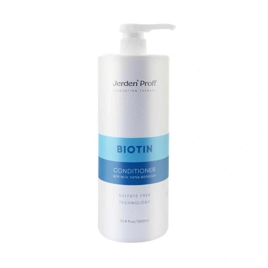 Безсульфатний кондиціонер для волосся Jerden-Proff Hair Conditioner Biotin З біотином та колагеном 1000 мл