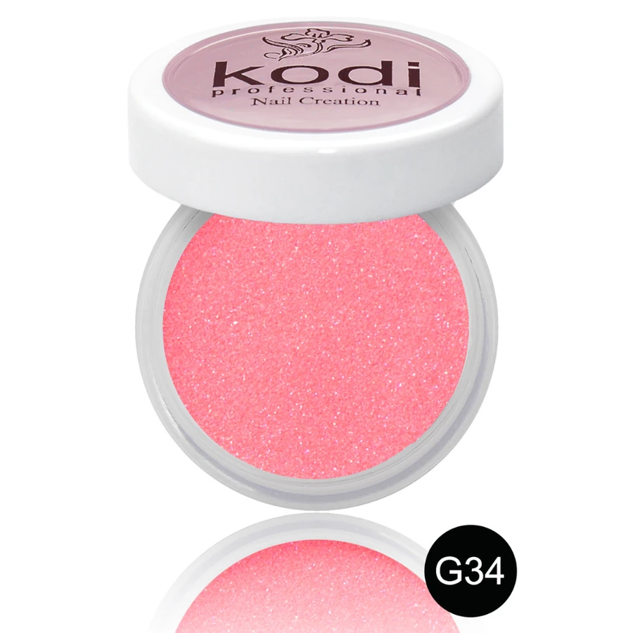 Кольоровий акрил Kodi Color Acrylic G34 рожевий, з гліттером 4,5 г
