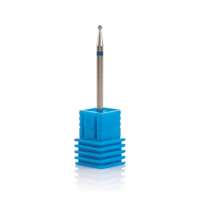 Насадка алмазна кулька Nail Perfect Diamond Nozzle Ball Blue синя, середній абразив 2.3 мм