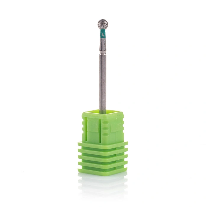 Насадка алмазна кулька Nail Perfect Diamond Nozzle Ball Green зелена, жорсткість вище середньої 3.5 мм