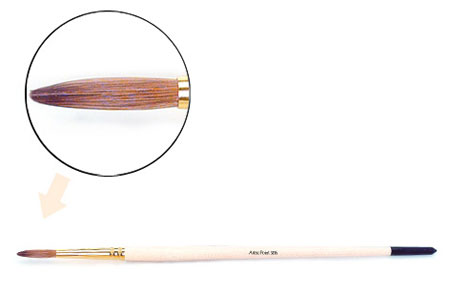 Круглий пензель для акрилового дизайну EzFlow Artist Pointe Brush #306 соболь