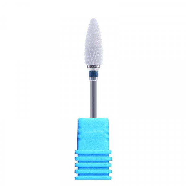 Керамічна насадка кукурудза Nail Perfect Ceramic Nozzle Сorn White синя, середній абразив