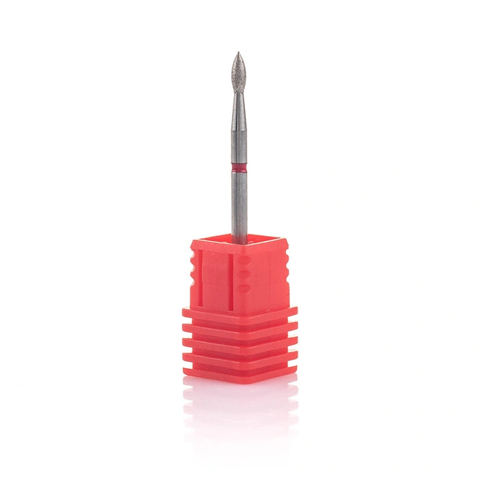 Насадка алмазна брунька Nail Perfect Diamond Nozzle Bud Red червона, м`який абразив 2.3 мм
