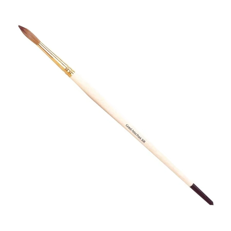 Круглий пензель для акрилового дизайну EzFlow Grand Artist Pointe Brush #308 соболь