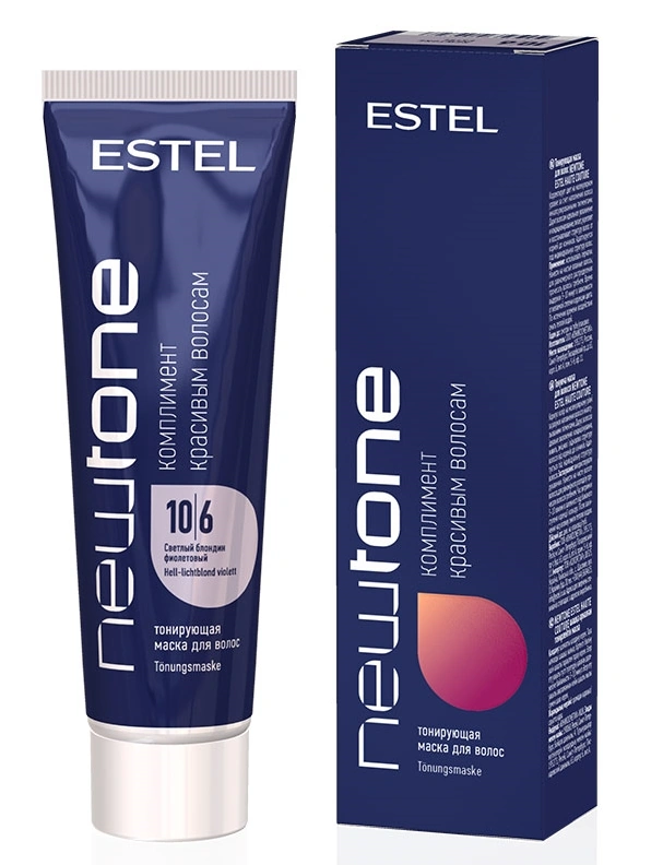 Тонкувальна маска для волосся Estel Professional Newtone 10/6 світлий фіолетовий блондин 60 мл