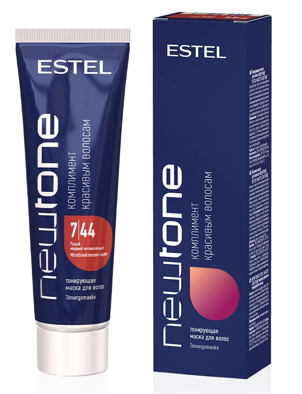 Тонкувальна маска для волосся Estel Professional Newtone 7/44 русий мідний інтенсивний 60 мл