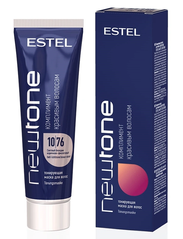 Тонкувальна маска для волосся Estel Professional Newtone 10/76 світлий блондин коричнево-фіолетовий 60 мл