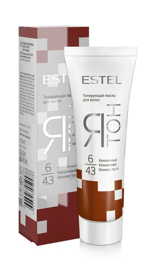 Тонкувальна маска для волосся Estel Professional Я Тон 6/43 коньячний 60 мл