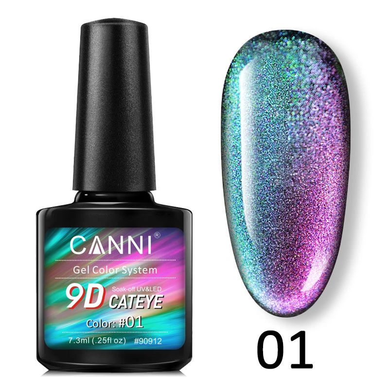 Гель-лак Canni 9D Galaxy Cat eye 01 котяче око 9D 7,3 мл